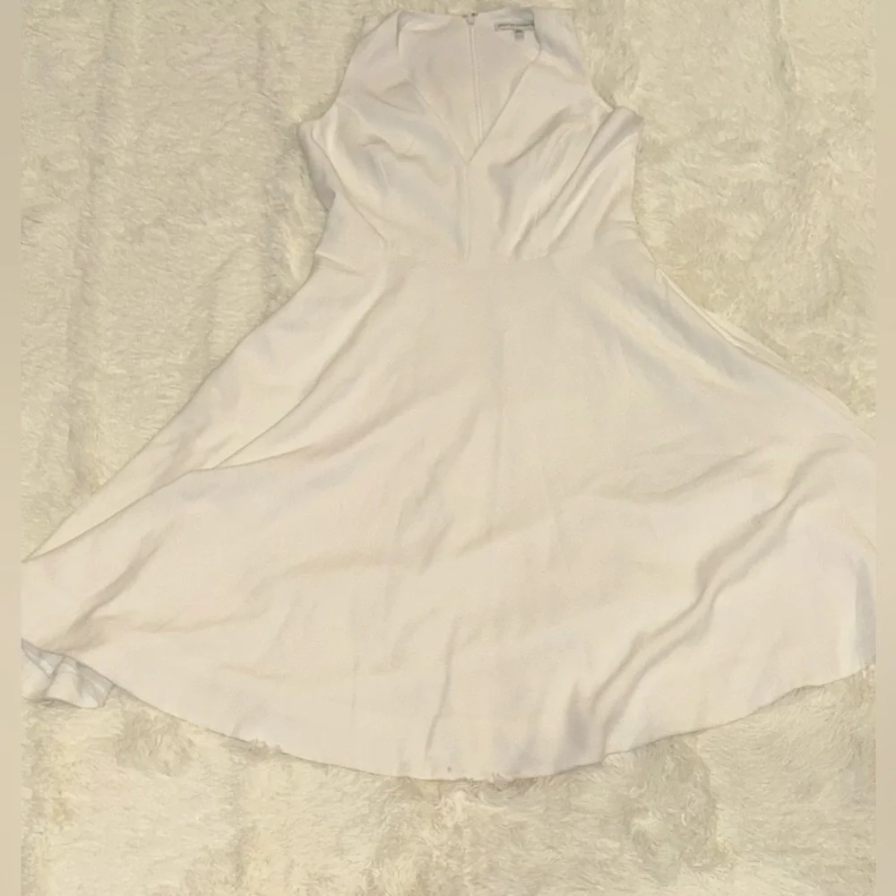 NWOT Dress the Population Catalina Dress Fit & Flare Cocktail Midi Off White L_4